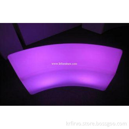 Lightweight LED curved benches LED Lighting Furniture with